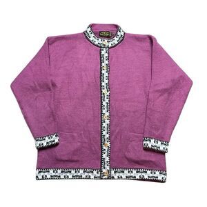 SOUTH AMERICAN SIDE Alpaca Wool Cardigan Size Large